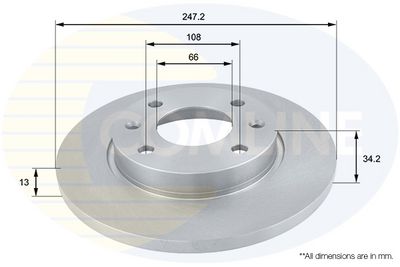 Brzdový kotouč COMLINE ADC1508