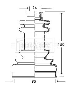 Bellow, drive shaft Borg & Beck BCB2038