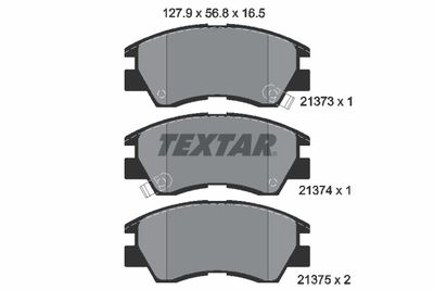 Комплект тормозных колодок, дисковый тормоз TEXTAR 2137301 для MITSUBISHI L