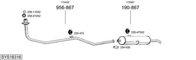 ABGASANLAGE BOSAL SYS18316