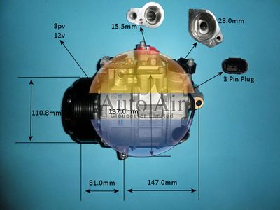 Compressor, air conditioning Auto Air Gloucester 14-9754P