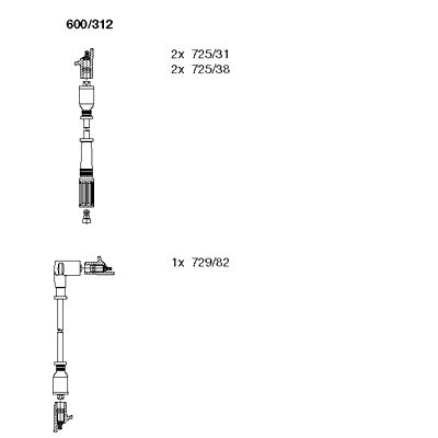 Комплект проводов зажигания BREMI 600/312 для LANCIA Y10