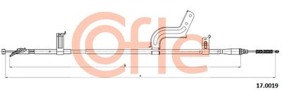 Тросик, cтояночный тормоз COFLE 92.17.0019 для NISSAN MICRA