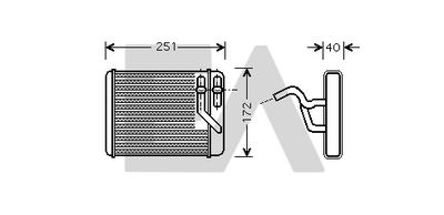 Теплообменник, отопление салона EACLIMA 45C28012 для HYUNDAI TRAJET