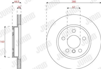 BREMSSCHEIBE JURID 563291JC 1