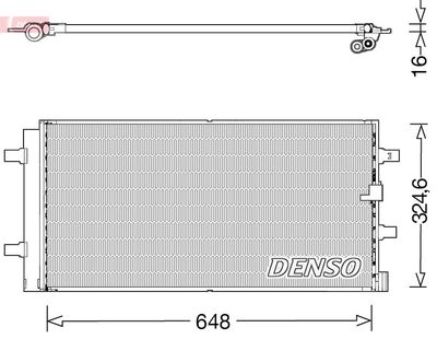 Конденсатор, кондиционер DENSO DCN02044 для AUDI A5