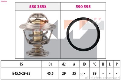 TERMOSTAT LICHID RACIRE KW 580389