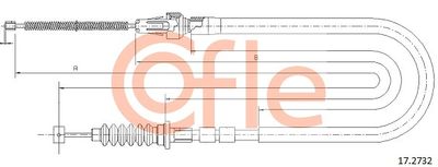 Тросик, cтояночный тормоз COFLE 17.2732 для OPEL CAMPO