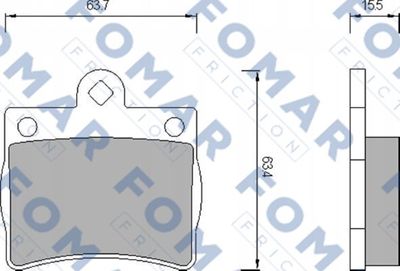 FOMAR Friction FO 653681 Тормозные колодки и сигнализаторы  для MERCEDES-BENZ C-CLASS (W202) C 200 D (202.122)