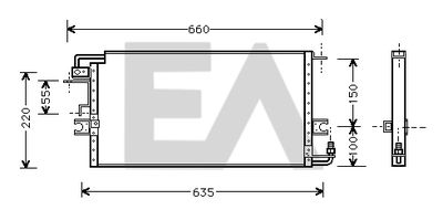 Конденсатор, кондиционер EACLIMA 30C71010 для TOYOTA 4 RUNNER