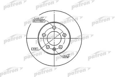 Тормозной диск PATRON PBD2803 для SEAT IBIZA