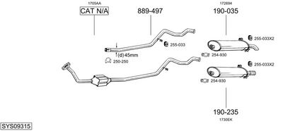 ABGASANLAGE BOSAL SYS09315