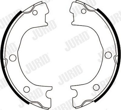 Sada brzdových čelistí, parkovací brzda JURID 362417J