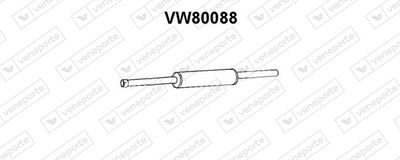 Предглушитель выхлопных газов VENEPORTE VW80088 для VW JETTA