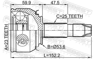 Joint Kit, drive shaft 1810-MOK