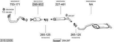 SISTEM DE ESAPAMENT BOSAL SYS12009