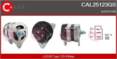 Генератор CASCO CAL25123GS для AUSTIN ALLEGRO