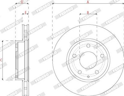 BREMSSCHEIBE FERODO DDF2532C 2