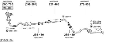 Układ wydechowy BOSAL SYS06150