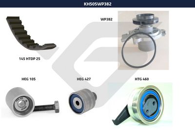 Vodní pumpa + sada ozubeného řemene HUTCHINSON KH 505WP382