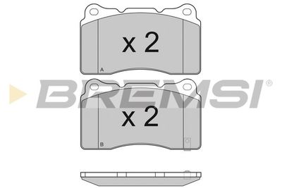 BREMSI BP3157 Тормозные колодки и сигнализаторы  для TESLA MODEL S	 (Тесла Модел с	)