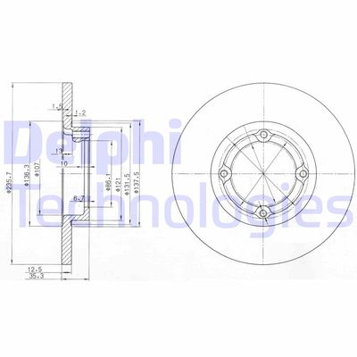 Bromsskiva DELPHI BG3551