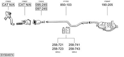 SISTEM DE ESAPAMENT BOSAL SYS04974