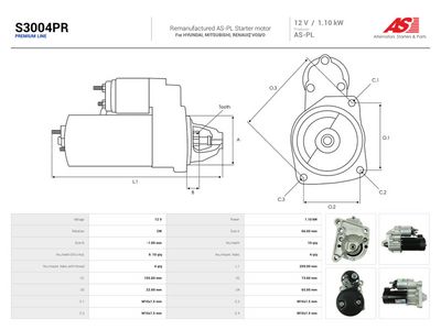 Štartér AS-PL Remanufactured AS S3004PR