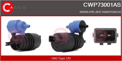 Водяной насос, система очистки окон CASCO CWP73001AS для SSANGYONG ACTYON