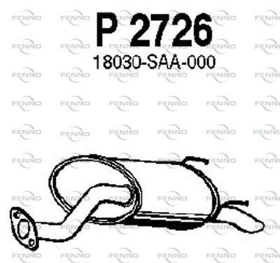 Глушитель выхлопных газов конечный FENNO P2726 для HONDA JAZZ
