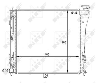 Радиатор, охлаждение двигателя WILMINK GROUP WG1723626 для HYUNDAI i40