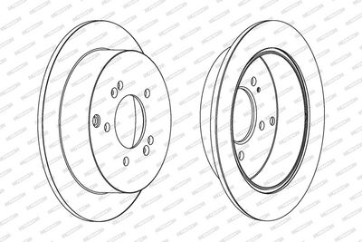 BREMSSCHEIBE FERODO DDF1493C 1