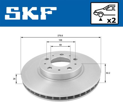 DISC FRANA SKF VKBD80374V2 1