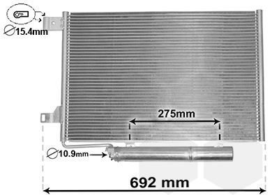 VAN WEZEL Condensor, airconditioning (30015386)