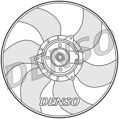 Вентилятор, охлаждение двигателя DENSO DER23001 для RENAULT MEGANE