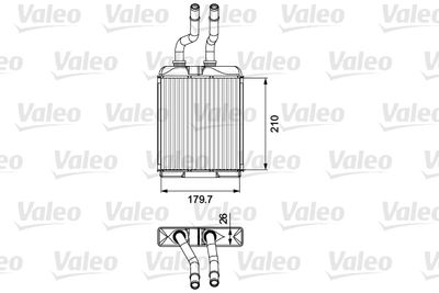 VALEO 812278 Радиатор печки  для ALFA ROMEO 156 (Альфа-ромео 156)