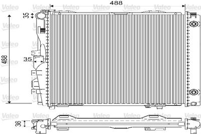 Радиатор, охлаждение двигателя VALEO 733134 для MERCEDES-BENZ S-CLASS