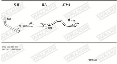 Изпускателна система WALKER FO80554