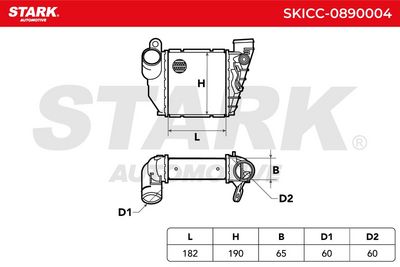 интеркулер (охладител за въздуха на турбината) STARK SKICC-0890004