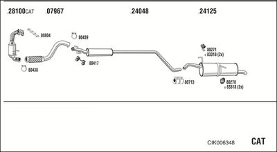 Układ wydechowy WALKER CIK006348