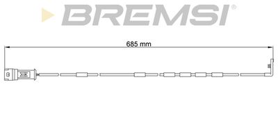 Сигнализатор, износ тормозных колодок BREMSI WI0558 для OPEL CALIBRA