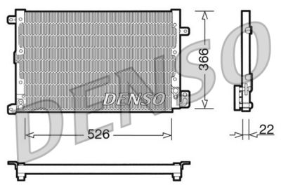 DENSO DCN01020 Радиатор кондиционера  для LANCIA KAPPA (Лансиа Kаппа)