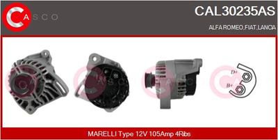 Генератор CASCO CAL30235AS для FIAT LINEA