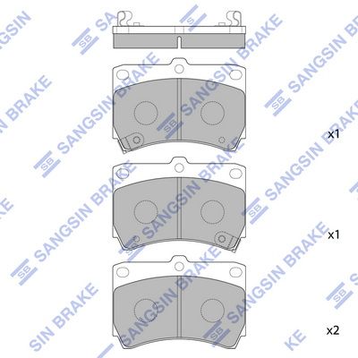 Hi-Q SP1067 Тормозные колодки и сигнализаторы  для MAZDA 323 F V (BA) 1.5 16V