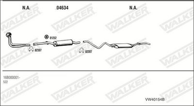 Изпускателна система WALKER VW40154B
