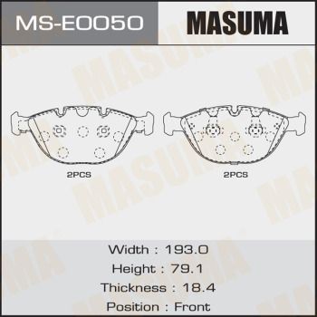 Комплект тормозных колодок MASUMA MS-E0050 для BMW X5