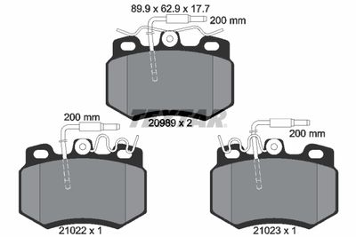 Комплект тормозных колодок, дисковый тормоз TEXTAR 2098901 для CITROËN VISA