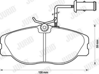Комплект тормозных колодок, дисковый тормоз JURID 571365J для FIAT COUPE