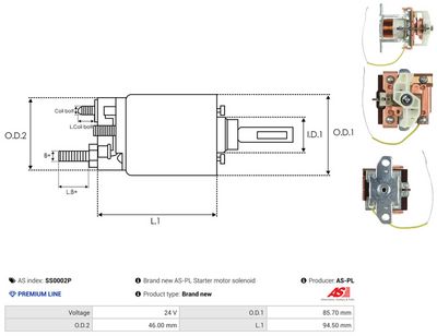 SOLENOID ELECTROMOTOR AS-PL SS0002P 3