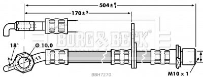 Brake Hose Borg & Beck BBH7270